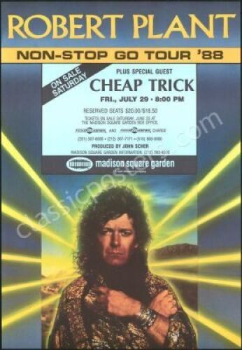 1988 Robert Plant Madison Square Garden Poster
