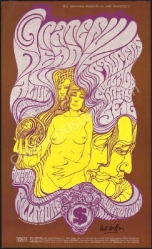 Signed Second Print BG-62 Grateful Dead Poster