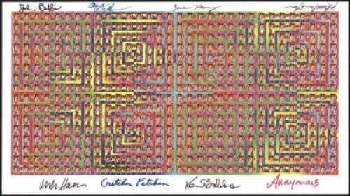 Prankster-Signed Jester Blotter Art