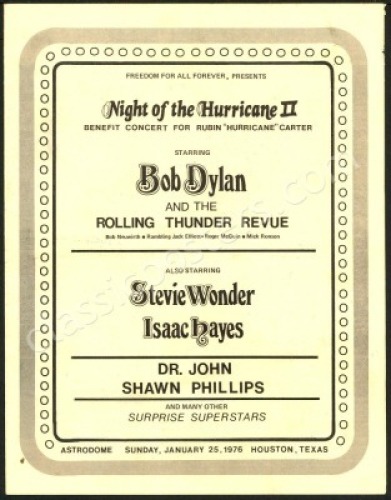 Rare 1976 Bob Dylan Rolling Thunder Program