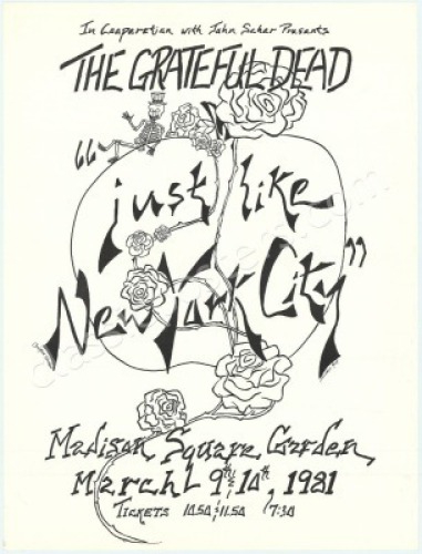 1981 Grateful Dead Madison Square Garden Fan Art