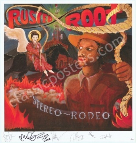 Stereo Rodeo Rusted Root Band-Signed Rusted Root Poster