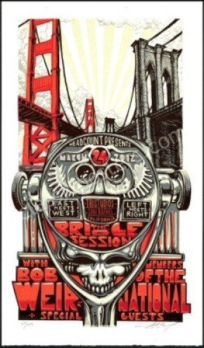 Signed 2012 Bob Weir Bridge Session Poster