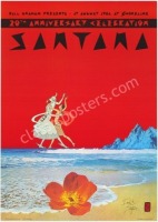 Signed Santana 20th Anniversary Poster