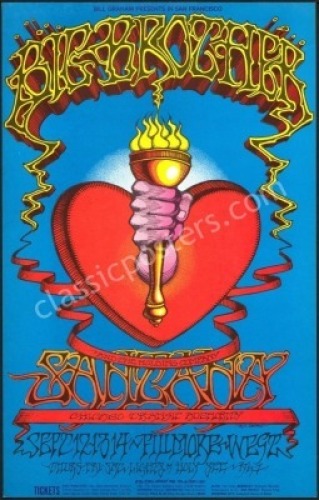 Stunning BG-136 Heart and Torch Poster