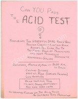 Previously Unknown Pink Carthay Studios Acid Test Handbill